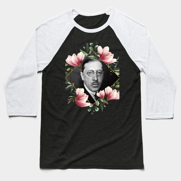 Igor Stravinsky Baseball T-Shirt by TheMusicophile